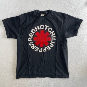 AS Collection Red Hot Chili Peppers T Shirt Medium Black Graphic Band Tee Cotton